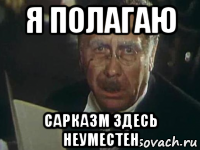 я полагаю сарказм здесь неуместен
