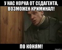 у нас корка от седагента, возможен криминал! по коням!