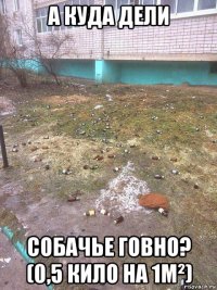 а куда дели собачье говно? (0,5 кило на 1м²)