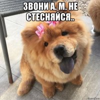 звони а. м. не стесняйся.. 