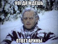 когда ждёшь ответ арины