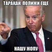 таракан, полижи еще нашу жопу