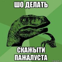 шо делать скажыти пажалуста