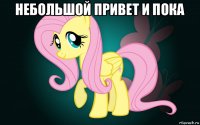 небольшой привет и пока 