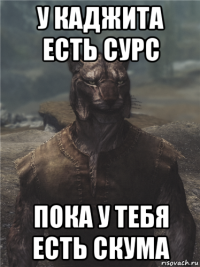 у каджита есть сурс пока у тебя есть скума