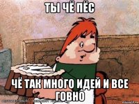 ты чё пёс чё так много идей и все говно
