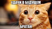 удачи в будущем братан