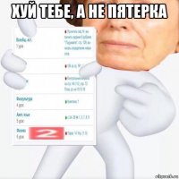 хуй тебе, а не пятерка 