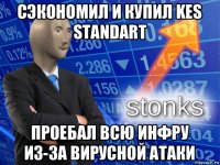 сэкономил и купил kes standart проебал всю инфру из-за вирусной атаки