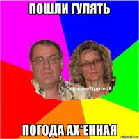 пошли гулять погода ах*енная