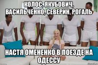 колос, якубович, васильченко, северин, рогаль настя омененко в поезде на одессу