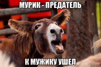 мурик - предатель к мужику ушел