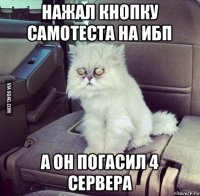 нажал кнопку самотеста на ибп а он погасил 4 сервера