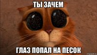 ты зачем глаз попал на песок