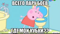 всего пару боёв где мои кубки??