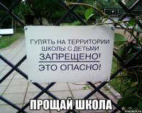  прощай школа
