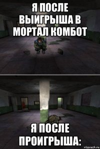 я после выигрыша в мортал комбот я после проигрыша: