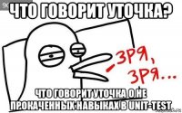 что говорит уточка? что говорит уточка о не прокаченных навыках в unit-test