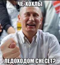 че, хохлы ледоходом снесет?