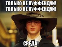 только не пуффендуй! только не пуффендуй! среда!