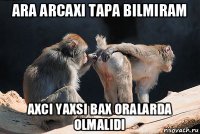 ara arcaxi tapa bilmiram axci yaxsi bax oralarda olmalidi