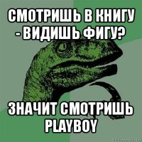 смотришь в книгу - видишь фигу? значит смотришь playboy