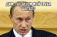 дим, ты зачем мой труба шатал? 