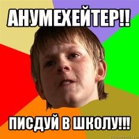 анумехейтер!! писдуй в школу!!!