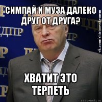 симпай и муза далеко друг от друга? хватит это терпеть