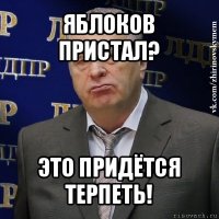 яблоков пристал? это придётся терпеть!