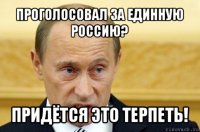 проголосовал за единную россию? придётся это терпеть!