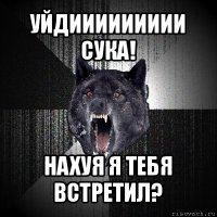 уйдиииииииии сука! нахуя я тебя встретил?