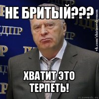 не бритый??? хватит это терпеть!