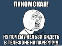 лукомская! ну почему нельзя сидеть в телефоне на паре???!!!