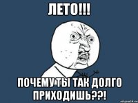 лето!!! почему ты так долго приходишь??!