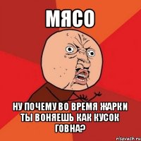 мясо ну почему во время жарки ты воняешь как кусок говна?