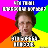 что такое классовая борьба? это борьба классов.