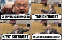 Cобираешься в Москву: Там сигналят И тут сигналят Вы,блядь,издеваетесь?