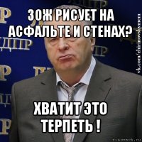 зож рисует на асфальте и стенах? хватит это терпеть !