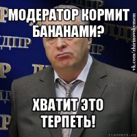 модератор кормит бананами? хватит это терпеть!