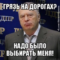 грязь на дорогах? надо было выбирать меня!