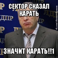 сектор сказал карать значит карать!!1