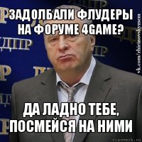 задолбали флудеры на форуме 4game? да ладно тебе, посмейся на ними