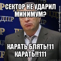 сектор не ударил минимум? карать блять!11 карать!!111