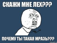 скажи мне лех??? почему ты такая мразь???