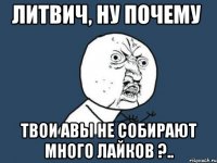 литвич, ну почему твои авы не собирают много лайков ?..