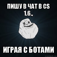 пишу в чат в cs 1.6., играя с ботами