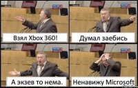 Взял Xbox 360! Думал заебись А экзев то нема. Ненавижу Microsoft