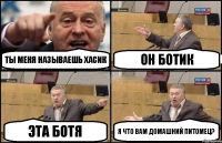 Ты меня называешь Хасик Он Ботик Эта Ботя Я что вам Домашний Питомец?