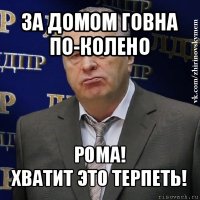 за домом говна по-колено рома!
хватит это терпеть!